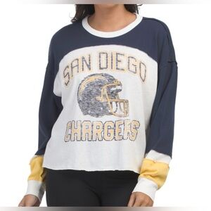 NFL San Diego Chargers Graphic Long Sleeve Top NWT